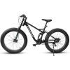 26309 MTB Bicycle  26 inch Mountain Bike,Full-Suspension 21 Speeds Drivetrain with Disc-Brake MTB Bicycle, 26*4" Fat tire Bike for Men or Women.